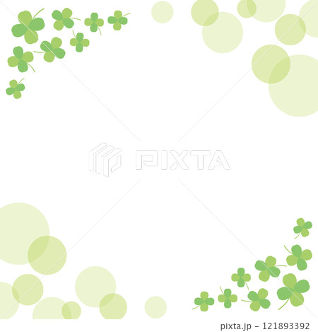 クローバーの正方形フレームイラスト 121893392