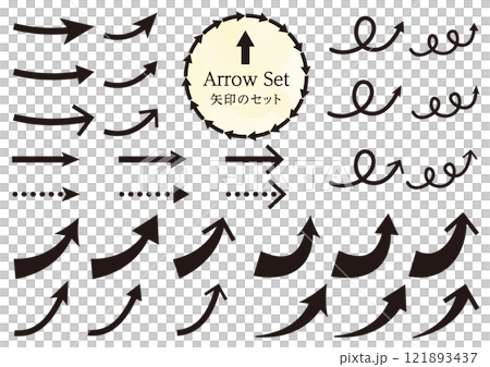 Arrow Rising Upward Arrow Black Icon Set 121893437