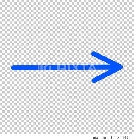 Illustration of a right-facing arrow 121893493