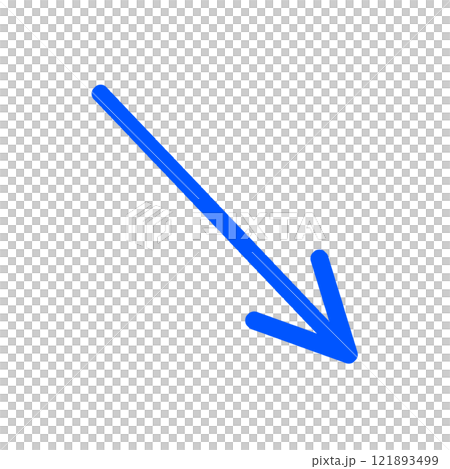 右下・右ななめ下方向の矢印のイラスト 右下・右ななめ下方向の矢印のイラスト 121893499