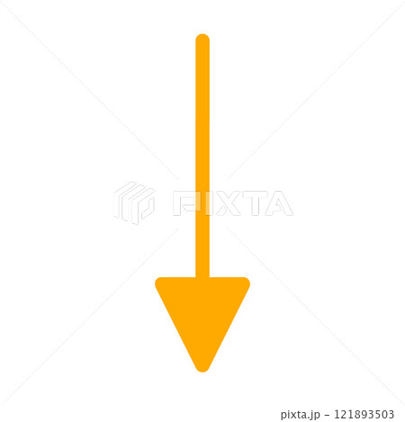 下向き・下方向の矢印のイラスト 121893503