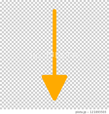 下向き・下方向の矢印のイラスト 121893503