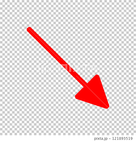 Illustration of a right-bottom arrow 121893519