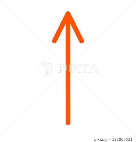 上向き・上方向の矢印のシンプルなイラスト 上向き・上方向の矢印のシンプルなイラスト 121893521
