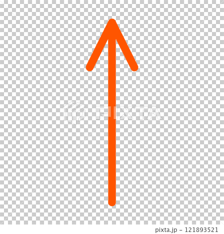 A simple illustration of an upward/upward arrow 121893521