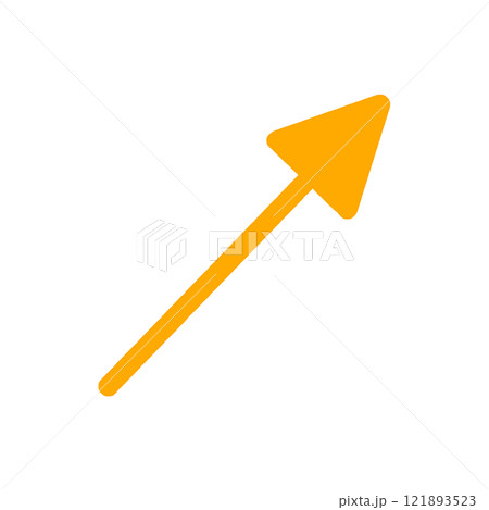 右上・右斜め上方向の矢印のイラスト 右上・右斜め上方向の矢印のイラスト 121893523