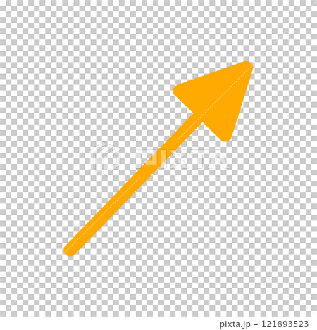 右上・右斜め上方向の矢印のイラスト 右上・右斜め上方向の矢印のイラスト 121893523