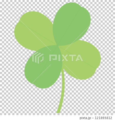 クローバーのシンプルなイラスト クローバーのシンプルなイラスト 121893812
