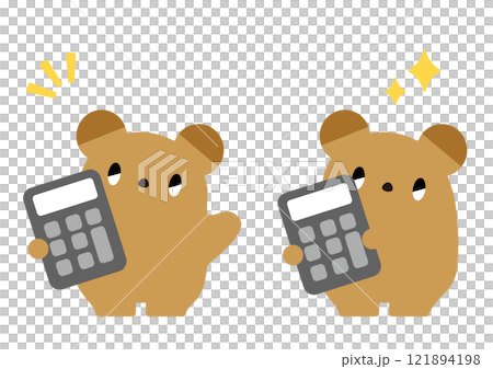 Bear with a calculator_no expression Bear with a calculator_no expression 121894198