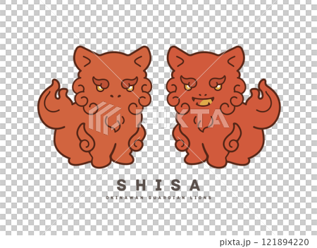 Shisa 平面設計圖示向量圖沖繩 121894220