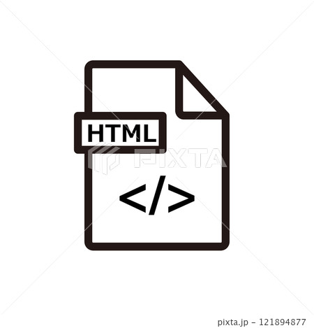 HTML形式のファイルのアイコン 121894877