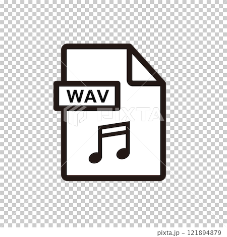WAV形式のファイルのアイコン WAV形式のファイルのアイコン 121894879