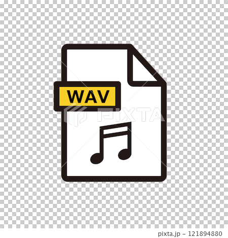 WAV 格式檔案圖標 WAV 格式檔案圖標 121894880