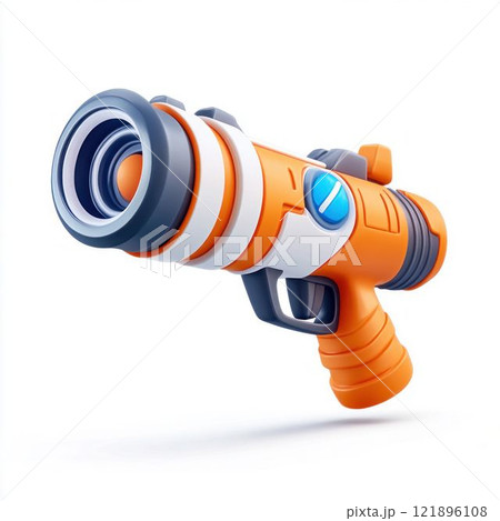 Colorful Toy Water Gun Isolated on White Background 121896108