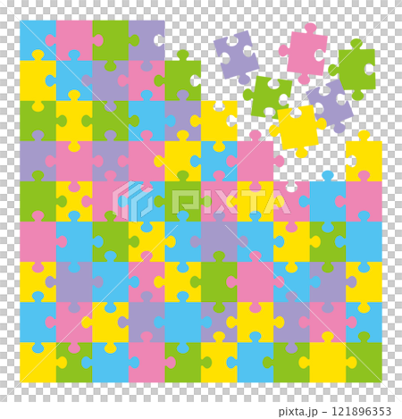 シンプルなジグソーパズルのイラスト シンプルなジグソーパズルのイラスト 121896353