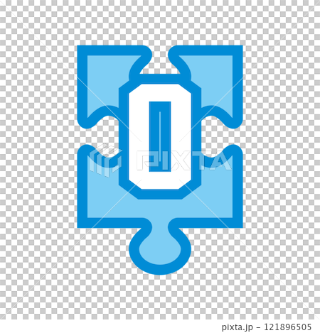 Illustration of jigsaw puzzle numbers icon Illustration of jigsaw puzzle numbers icon 121896505