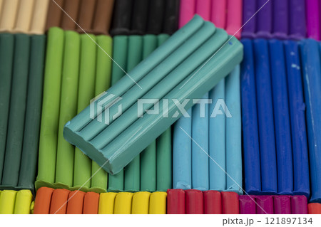 plasticine of different colors for modeling and modeling plasticine of different colors for modeling and modeling 121897134