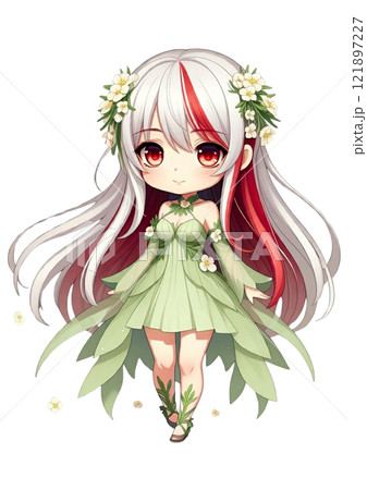 手描きイラスト＊女の子＊花の妖精＊約A4サイズ - PIXTA No