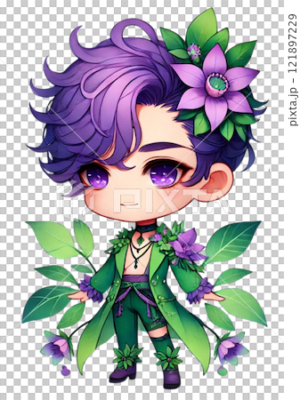 紫の花の妖精(男の子) 紫の花の妖精(男の子) 121897229