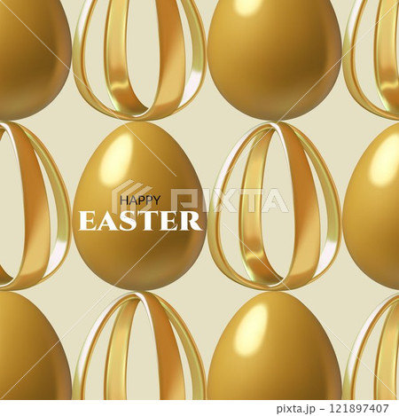 Easter background with gold abstract Easter eggs vector pattern design Easter background with gold abstract Easter eggs vector pattern design 121897407