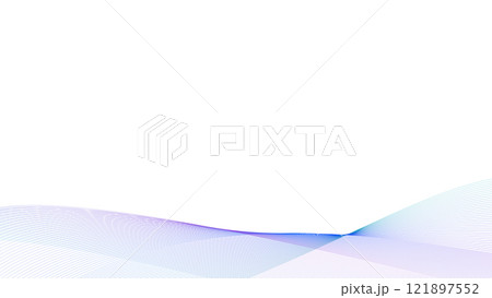 透明感ある抽象イメージ　背景素材　波形 121897552