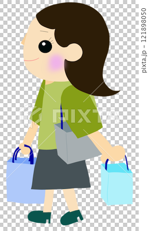 買い物をする女性 121898050