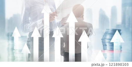 Stock Market Growth Charts. Investment and Trading Concept 121898103