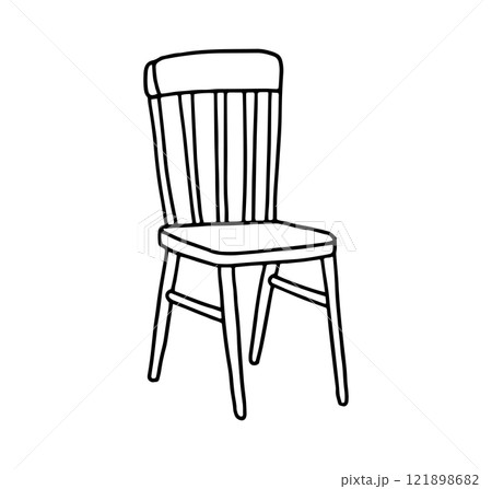イス_線画 121898682