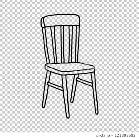 イス_線画 121898682