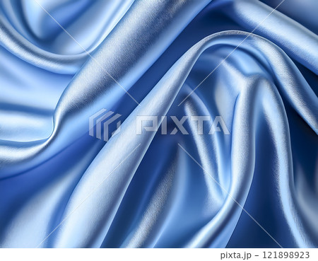 シルクの背景イメージ素材　水色 121898923
