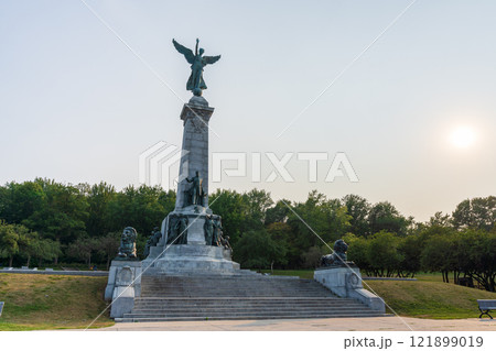 Montreal, Quebec, Canada - August 20 2021 : George-Etienne Cartier Monument in Mount Royal Park. 121899019