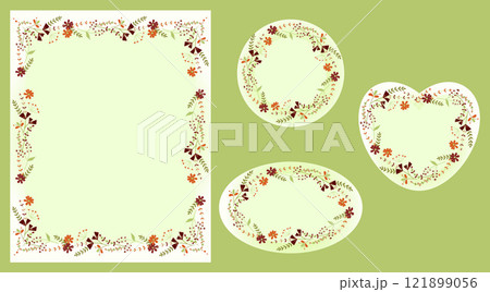 Elegant floral frames and templates with place for text. 121899056