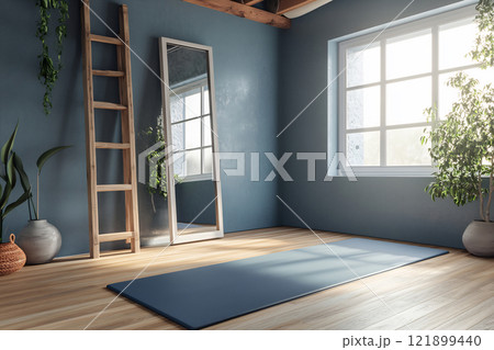 Serene yoga space for calm 121899440