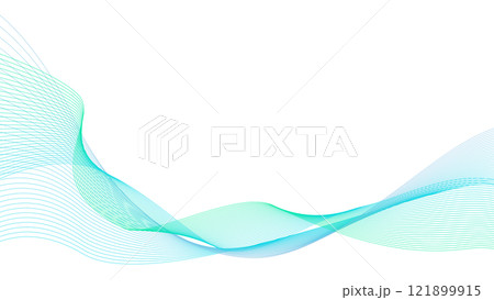 ウェーブ背景のイメージ ブルー 16-9サイズ ウェーブ背景のイメージ ブルー 16-9サイズ 121899915