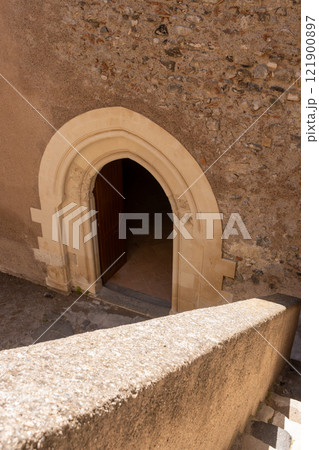 Details of architecture of Castello di MIlazzo, Sicily, Italy Details of architecture of Castello di MIlazzo, Sicily, Italy 121900897