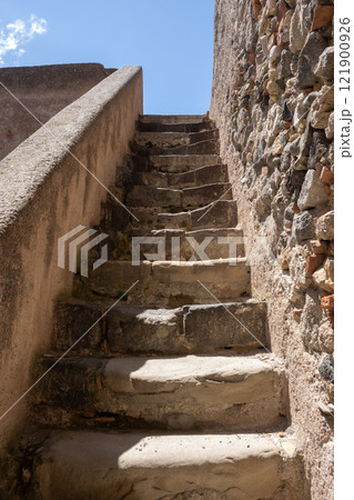 Details of architecture of Castello di MIlazzo, Sicily, Italy 121900926