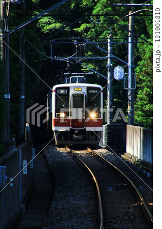 芽吹きの春を迎えた奥鬼怒路を行く… 川治温泉駅にて『6050系』 121901810