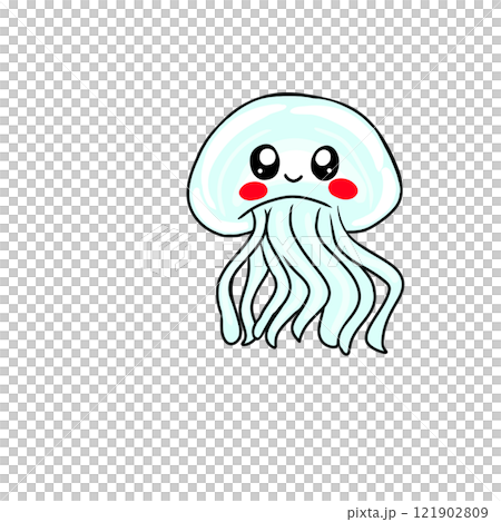 Simple Jellyfish Sea Water Moon Jellyfish Mollusc 121902809