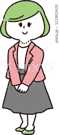 入学式に出席する女性 121903420