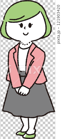 入学式に出席する女性 121903420