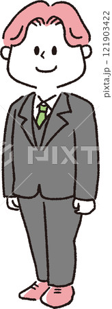 入学式に出席する男性 121903422