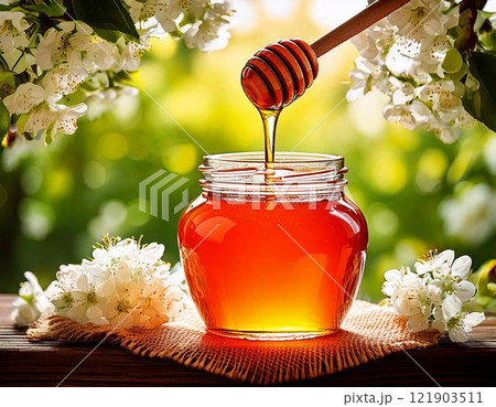 蜂蜜とハニーディッパーのイメージ 121903511