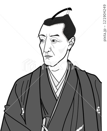 平賀源内の肖像画(模写・モノクロ) 平賀源内の肖像画(模写・モノクロ) 121904249