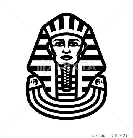 Tutankhamun mask logo. 121904259