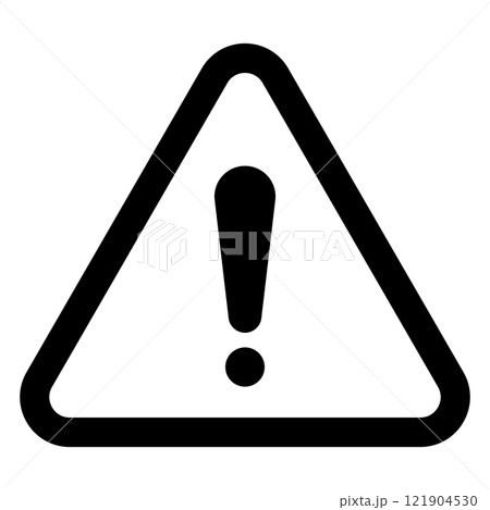 注意喚起のマーク(びっくりマーク、黒) 注意喚起のマーク(びっくりマーク、黒) 121904530