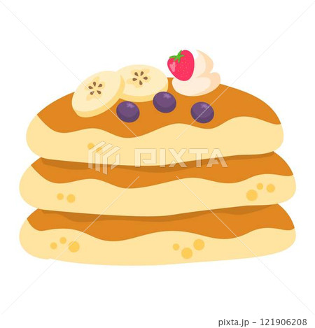 dessert breakfast hand drawn 121906208