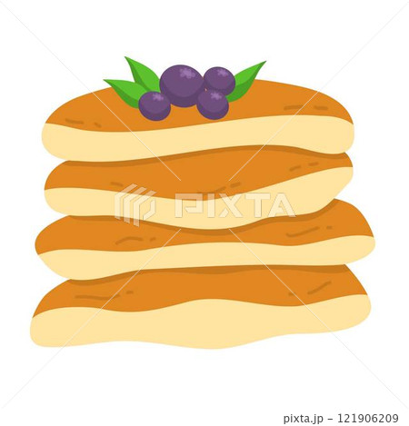 Flat pancake day illustration 121906209