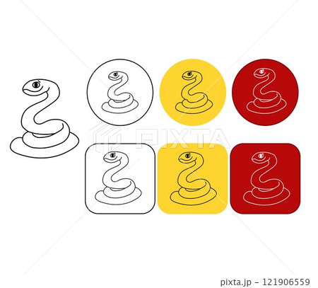 Silhouette of Snake Simple Vector Design logo, rasal viper snake graphic line Silhouette of Snake Simple Vector Design logo, rasal viper snake graphic line 121906559