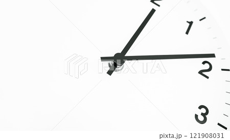 Minimalist Clock Face with Bold Black Hands and Clean Numerals, Capturing Timeless Design 121908031