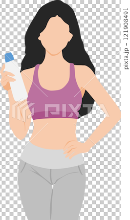 Illustration of a woman on a diet 121908491